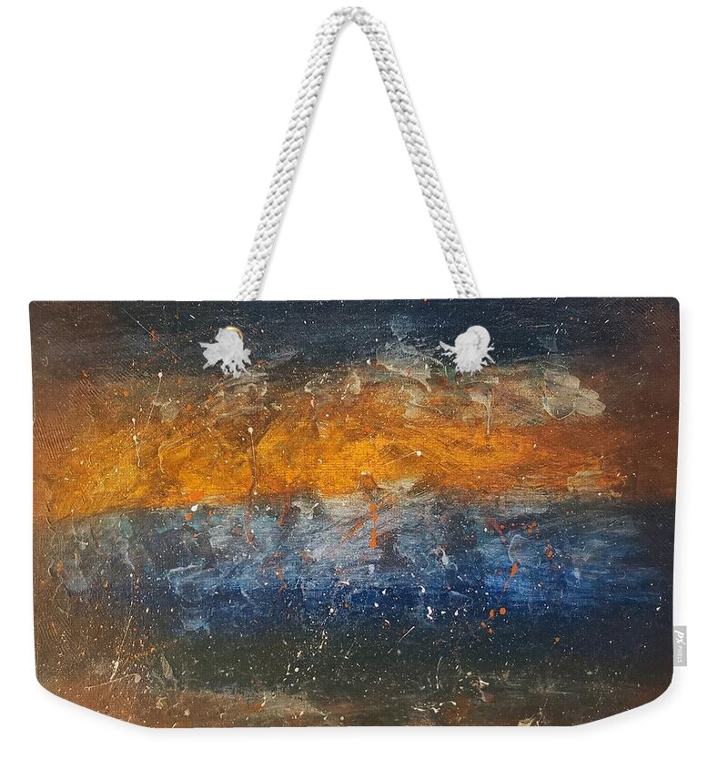  Weekender Tote Bag featuring the painting Orange Night by Samantha Latterner