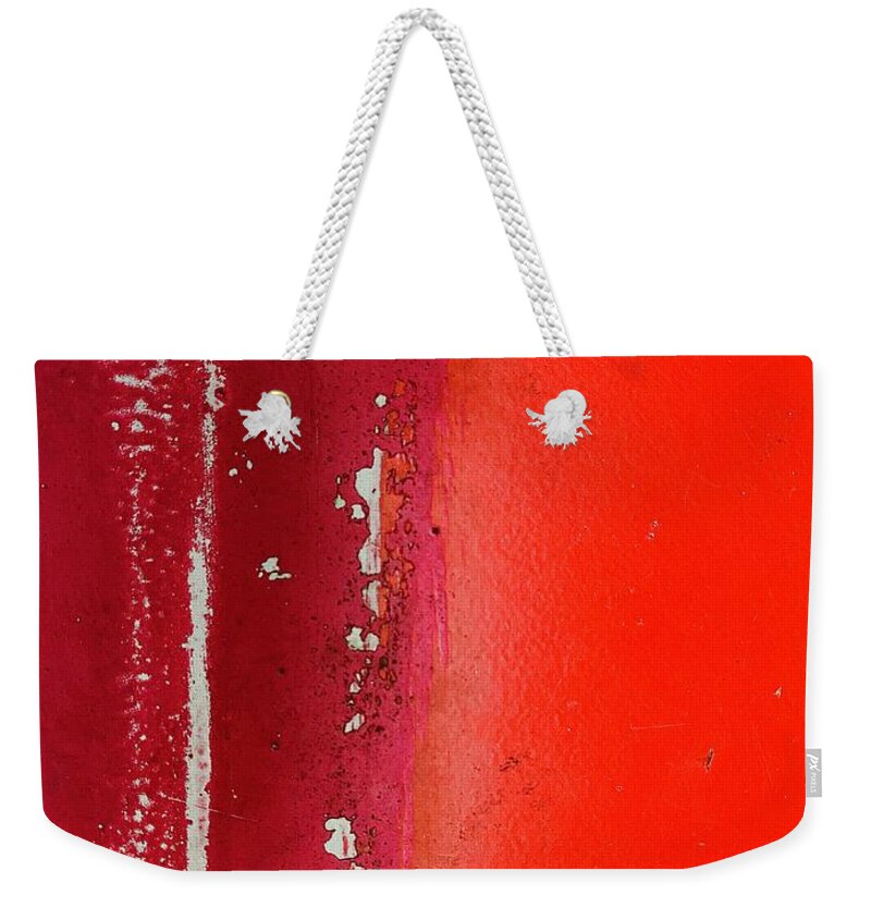 Orange Weekender Tote Bag featuring the photograph Orange Paint Abstract by Eena Bo