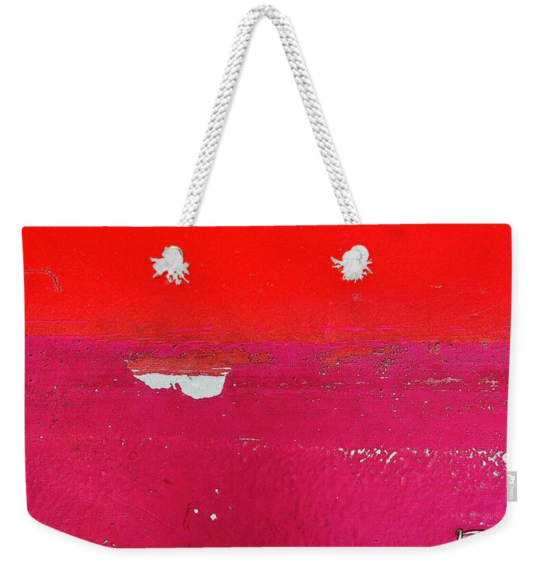Orange Weekender Tote Bag featuring the photograph Orange Pink Paint by Eena Bo