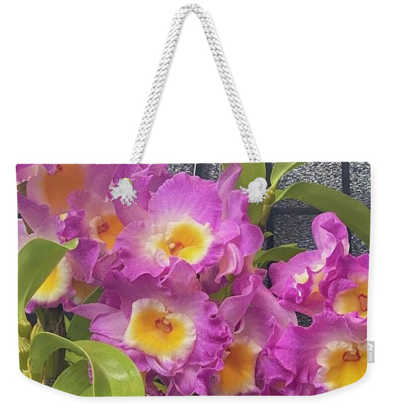 Orchid Weekender Tote Bag featuring the photograph Orchid_2106 by Pour Your heART Out Artworks