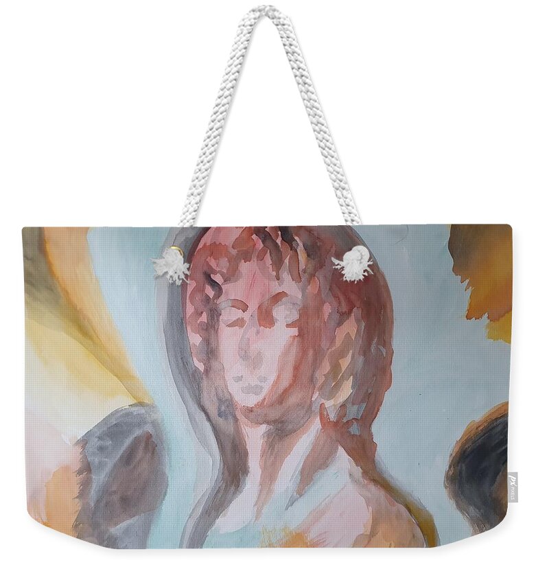 Classical Greek Sculpture Weekender Tote Bag featuring the painting Original Identity by Enrico Garff