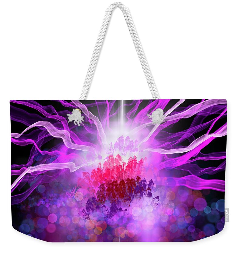 Gary Weekender Tote Bag featuring the digital art Origins Abstract by Gary F Richards