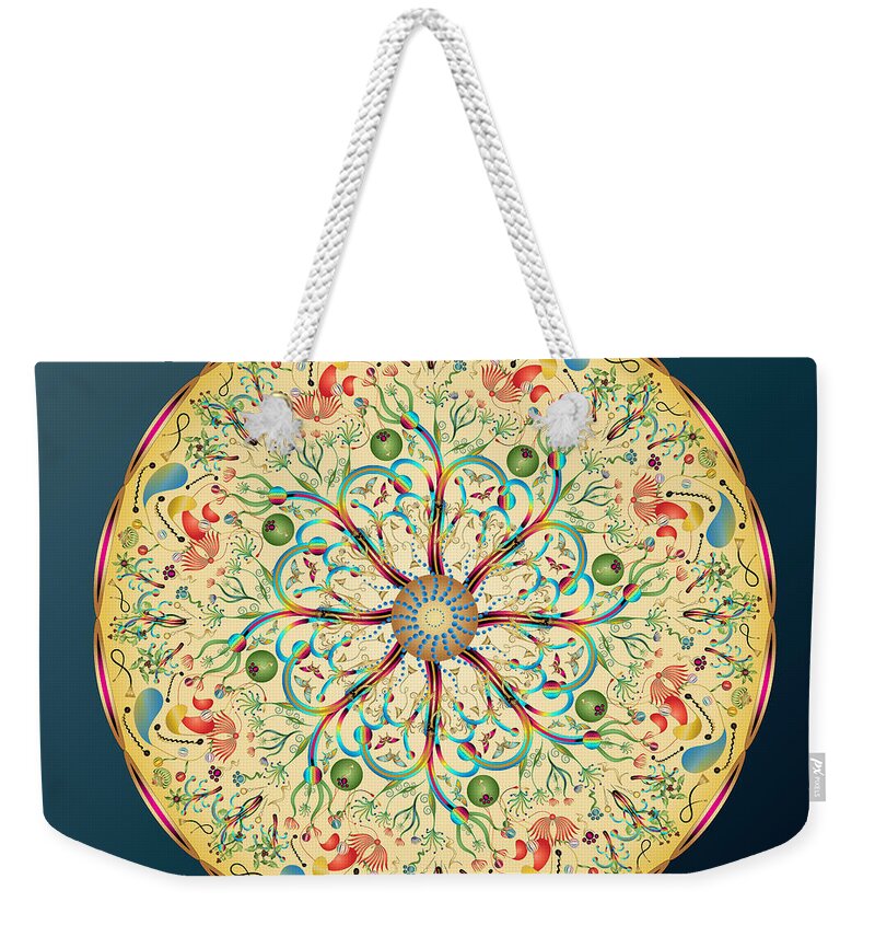 Abstract Mandala Weekender Tote Bag featuring the digital art Ornativo Vero Circulus No 4174 by Alan Bennington