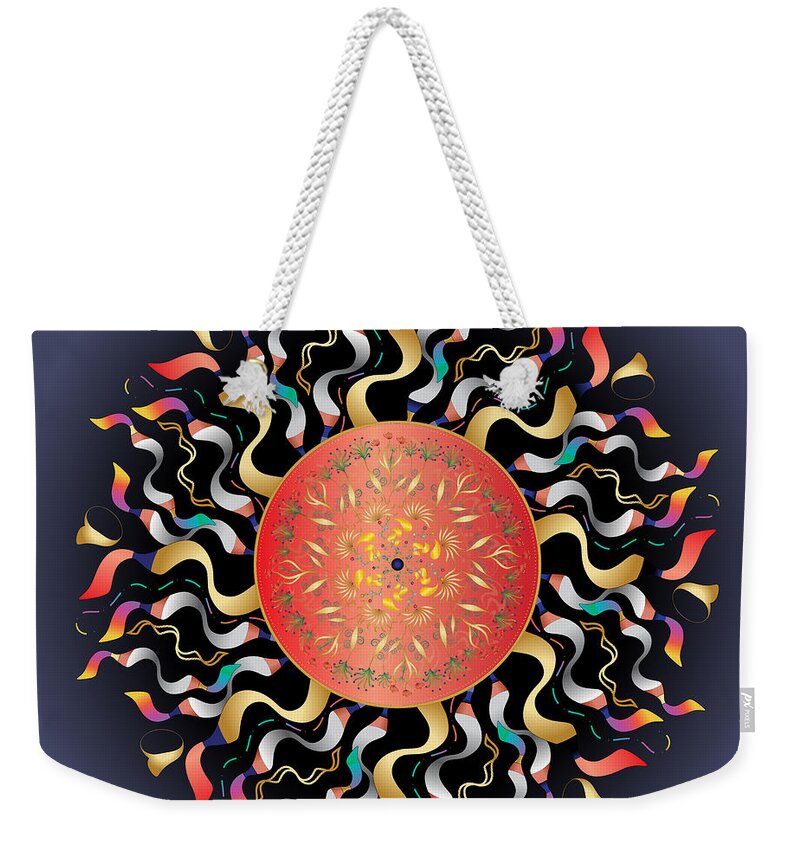 Mandala Weekender Tote Bag featuring the digital art Ornativo Vero Circulus No 4195 by Alan Bennington