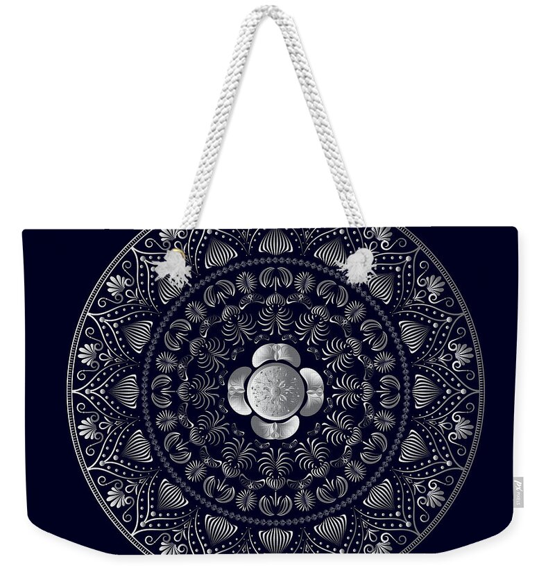 Mandala Weekender Tote Bag featuring the digital art Ornativo Vero Circulus No 4200 by Alan Bennington