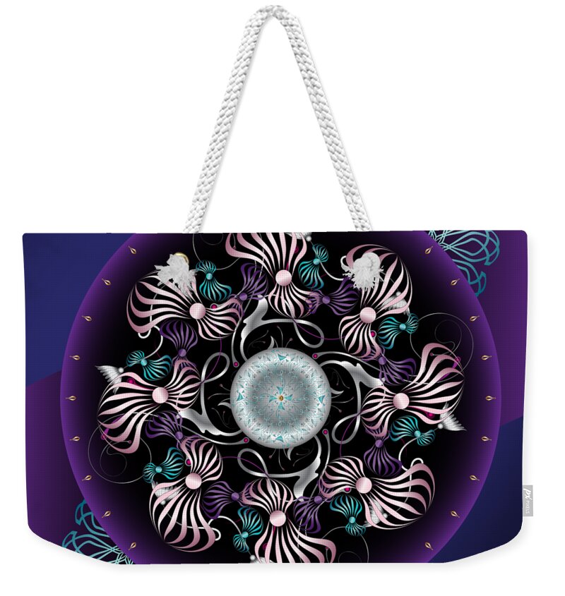 Mandala Graphic Weekender Tote Bag featuring the digital art Ornativo Vero Circulus No 4298 by Alan Bennington