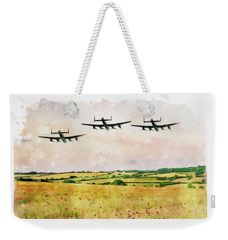Art Weekender Tote Bag featuring the digital art Our Bomber Boys by Airpower Art