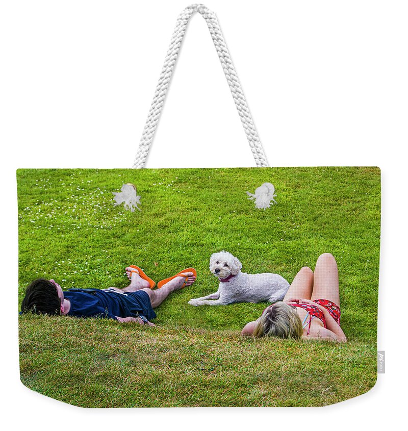 Flaked Out Weekender Tote Bag featuring the photograph OUT by Edward Shmunes