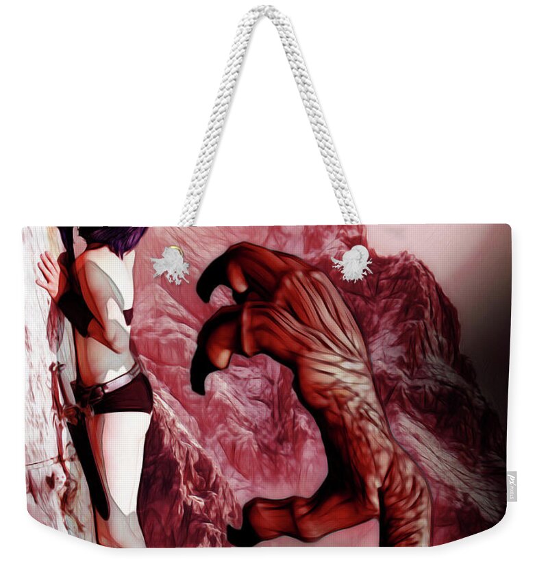 Fantasy Weekender Tote Bag featuring the photograph Out of Reach by Jon Volden