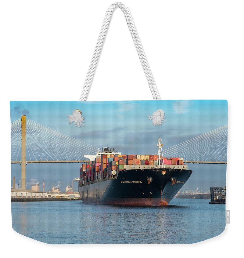 Port Of Savannah Weekender Tote Bag featuring the photograph Outbound - Northern Jamboree by Todd Tucker