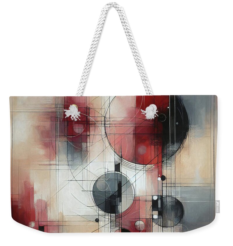 Abstract Weekender Tote Bag featuring the digital art Outer Limits by Alison Frank