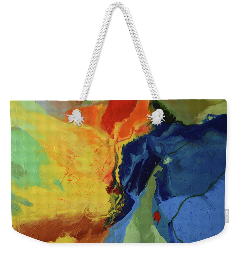  Weekender Tote Bag featuring the painting Overcome by Linda Bailey
