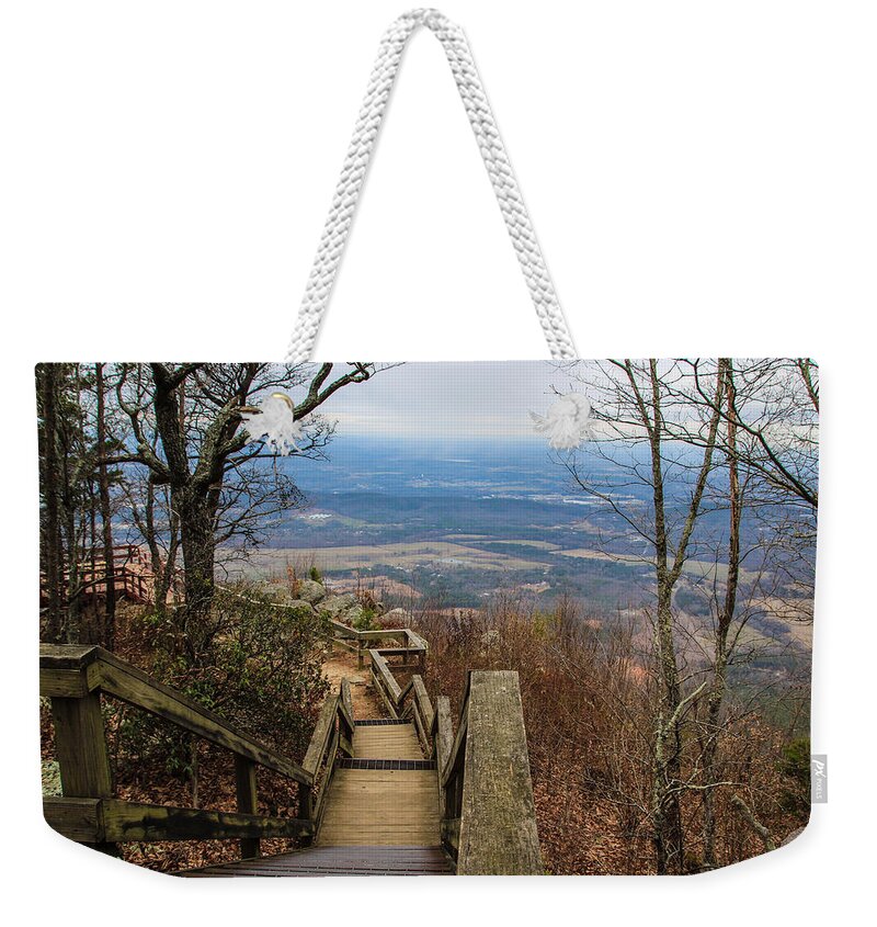 Stairs Weekender Tote Bag featuring the photograph Overlook by Richie Parks