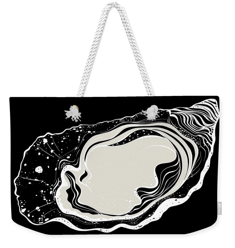 Animal Weekender Tote Bag featuring the painting Oyster Black by Tony Rubino
