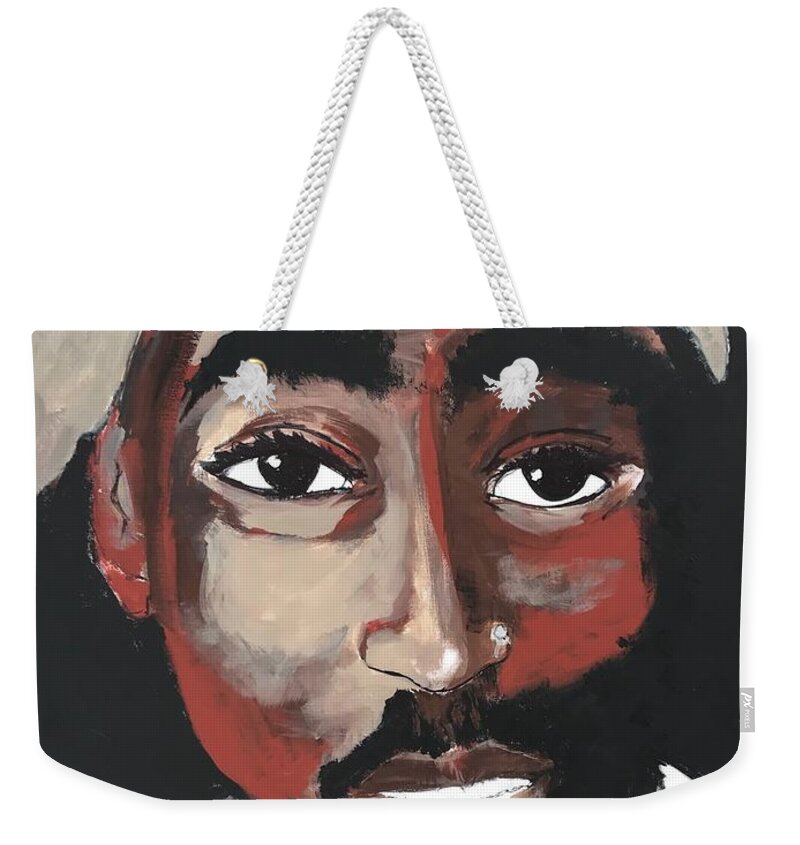  Weekender Tote Bag featuring the painting Pac by Angie ONeal