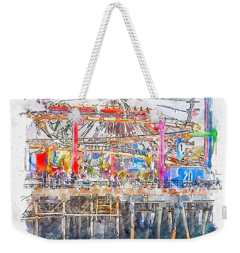 Pacific Park Weekender Tote Bag featuring the photograph Pacific Park by Matthew Nelson
