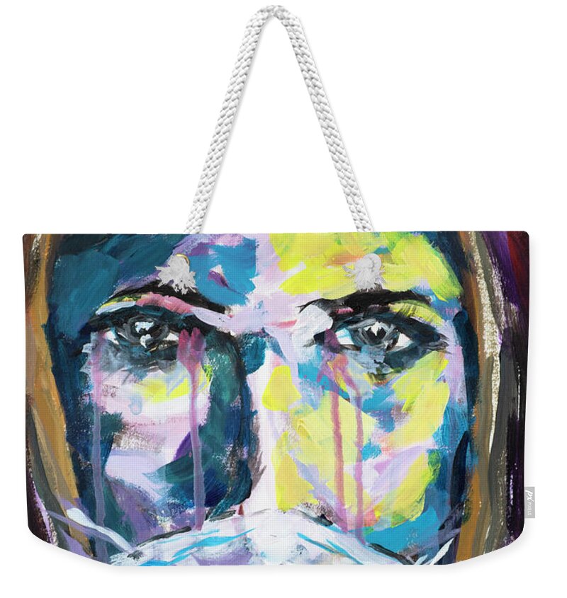 Pain Weekender Tote Bag featuring the painting Pain by Mark Ross