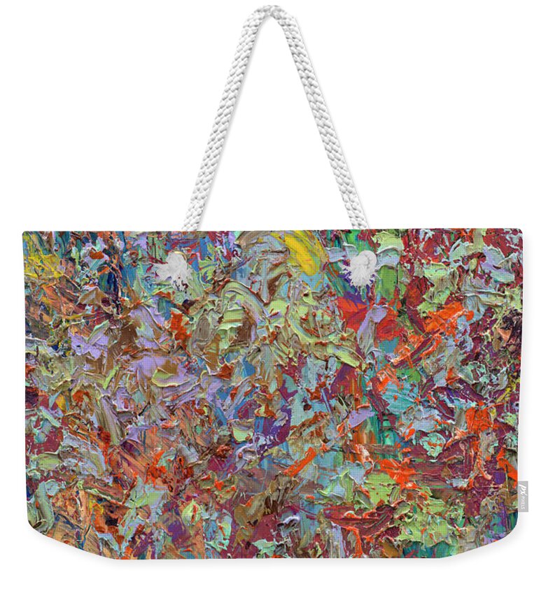 Abstract Weekender Tote Bag featuring the painting Paint number 33 by James W Johnson