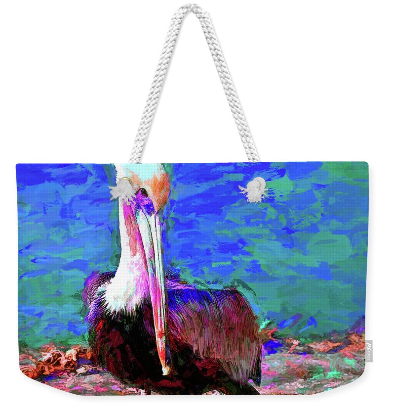 Pelican Weekender Tote Bag featuring the photograph Paint Party by Alison Belsan Horton