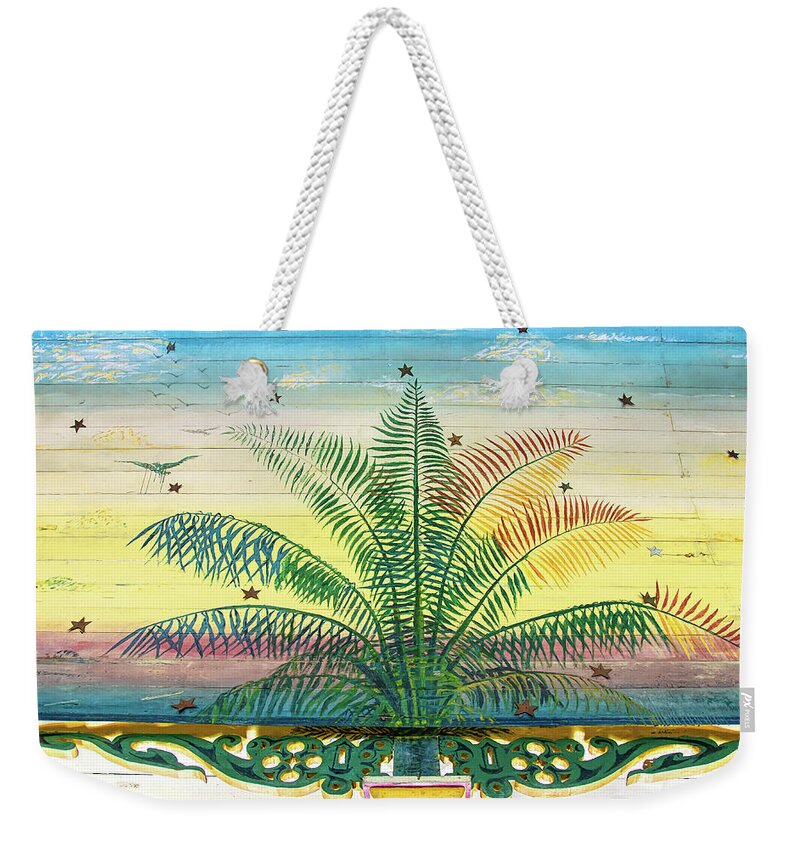 David Lawson Photography Weekender Tote Bag featuring the photograph Painted Church Ceiling by David Lawson