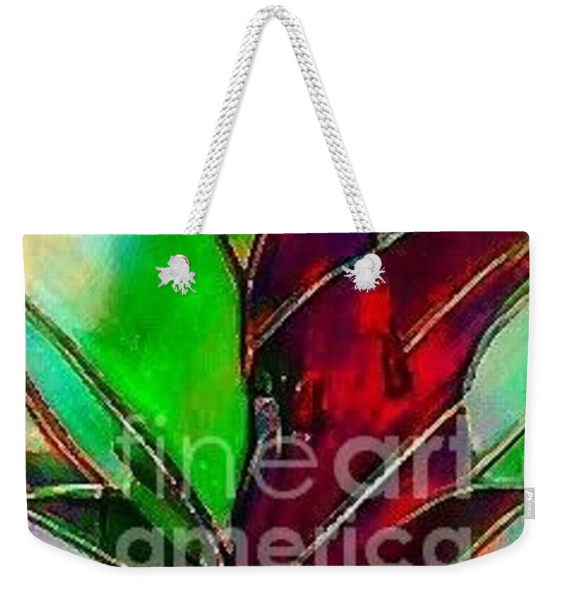 Painted Glass Weekender Tote Bag featuring the digital art Painted Glass by Glenn Hernandez