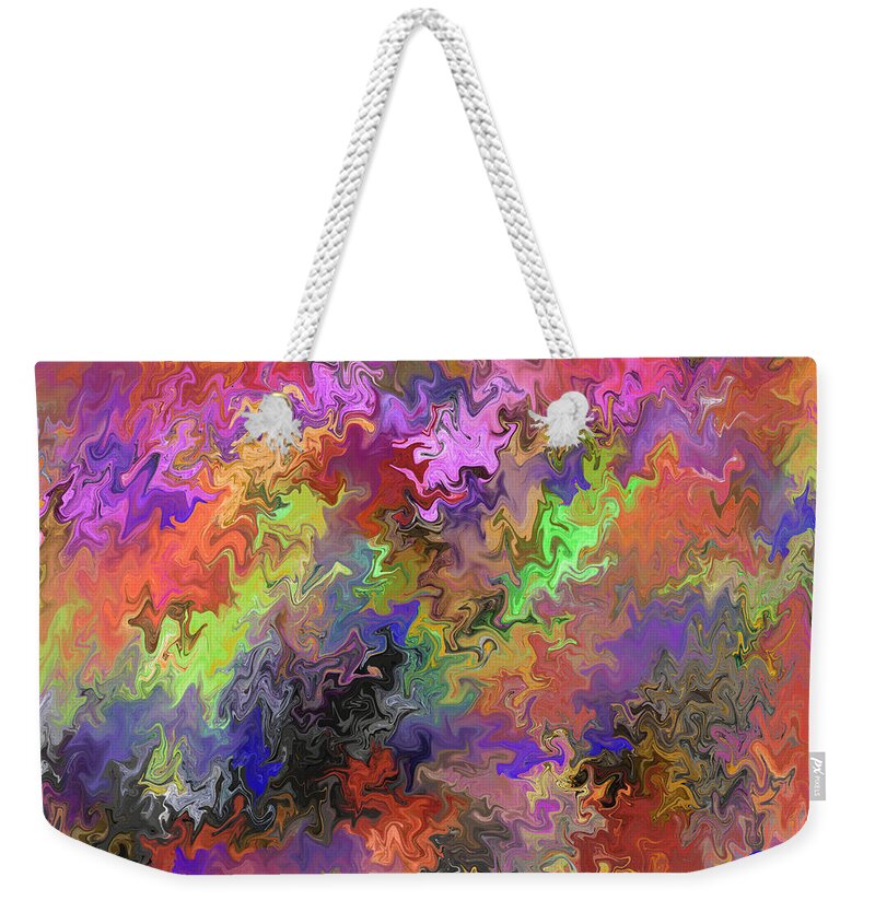 Swirl Weekender Tote Bag featuring the digital art Painted Magic by Susan Fielder
