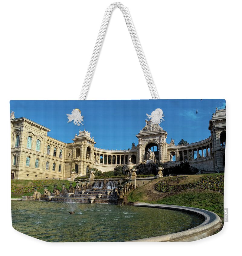 France Weekender Tote Bag featuring the photograph Palais Longchamp Central Fountain by Angelo DeVal