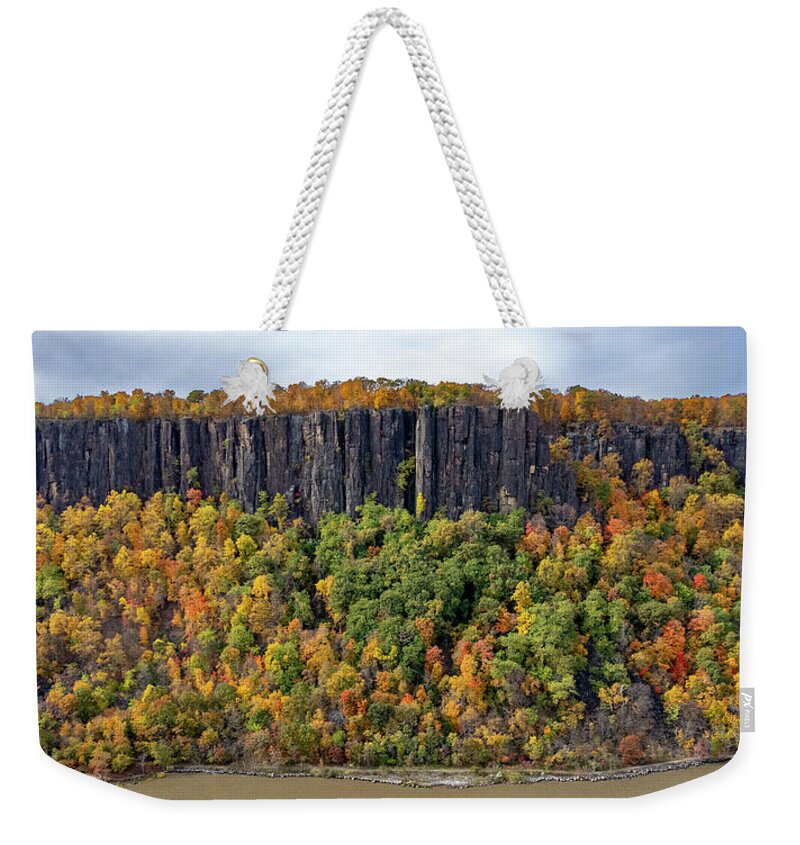 Autumn Weekender Tote Bag featuring the photograph Palisade Cliffs in Autumn 3 by Kevin Suttlehan