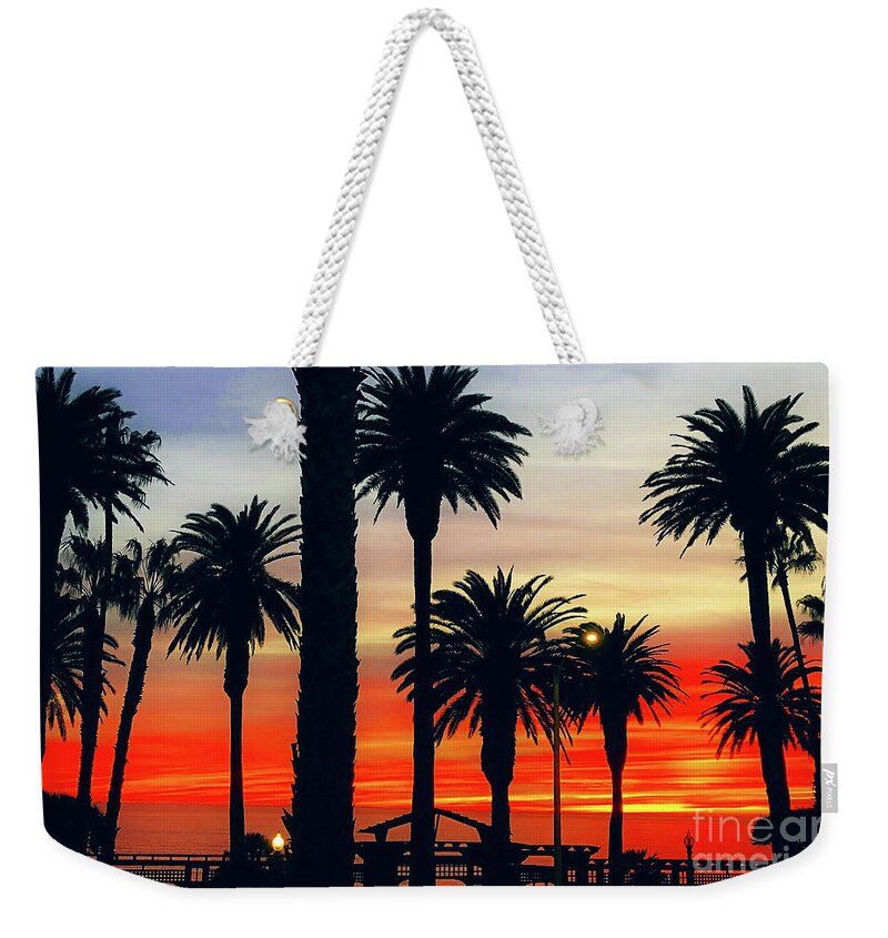 California Weekender Tote Bag featuring the photograph Palm Sunset - No. 3 by Doc Braham