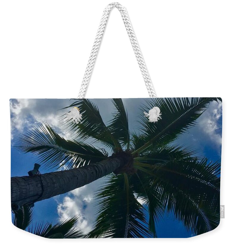Summer Weekender Tote Bag featuring the photograph Palm Tree by Thomas Schroeder