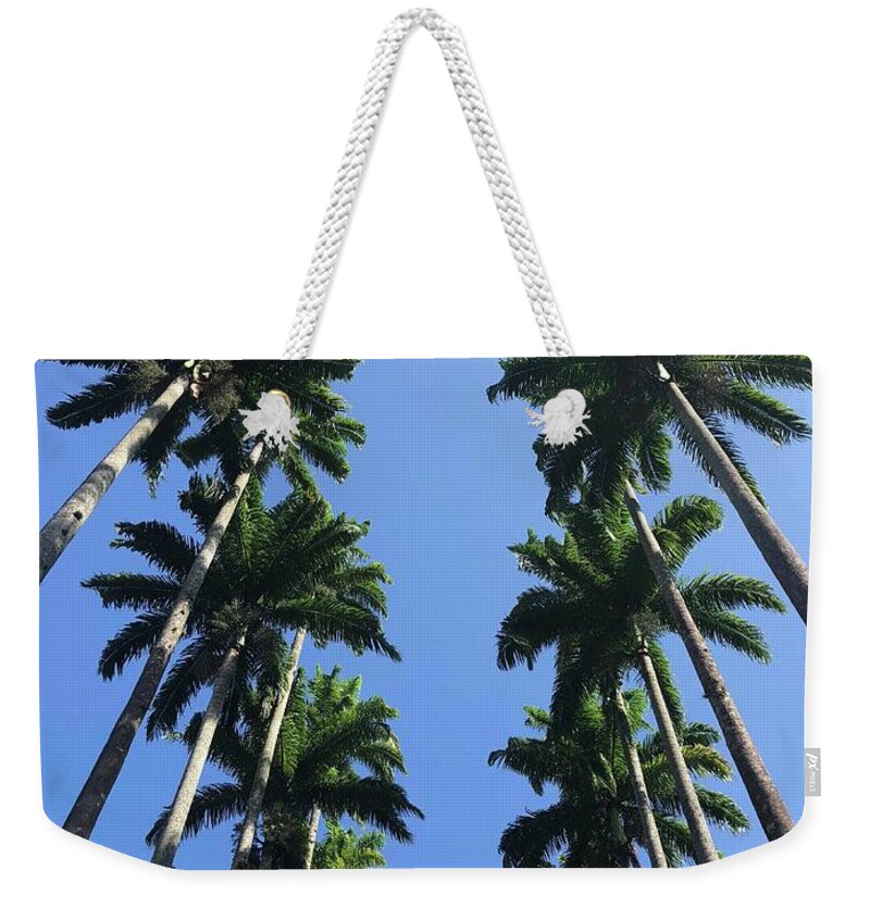 Brazil Weekender Tote Bag featuring the photograph Palm tree view by Bettina X