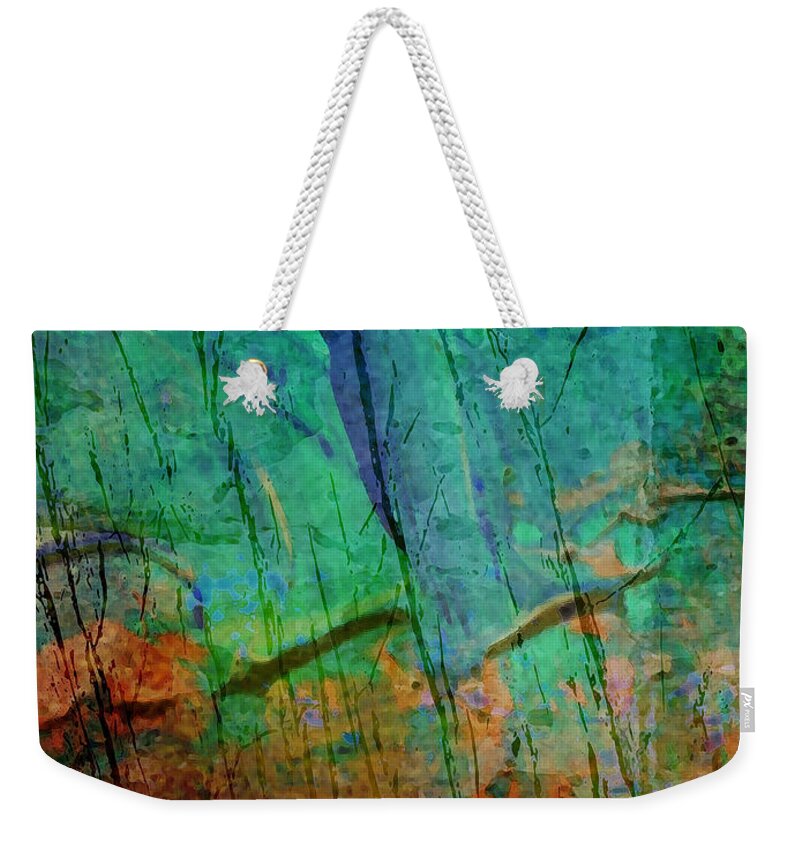 Abstract Weekender Tote Bag featuring the digital art Pandora by Ken Walker