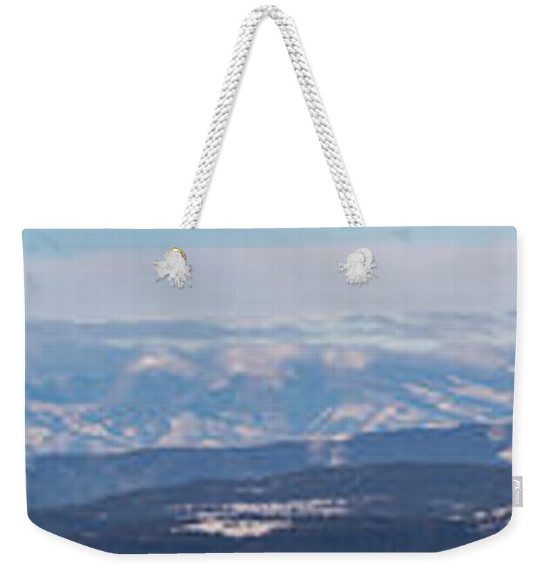 Sangre De Cristo Weekender Tote Bag featuring the photograph Panorama of Storm Clouds on the Sangre de Cristo by Steven Krull