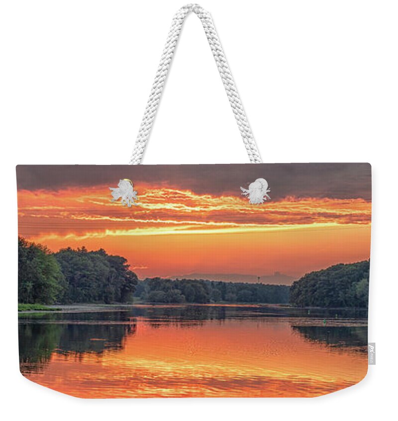 Sunset Weekender Tote Bag featuring the photograph Panoramic Sunset at Indian Point by Rod Best