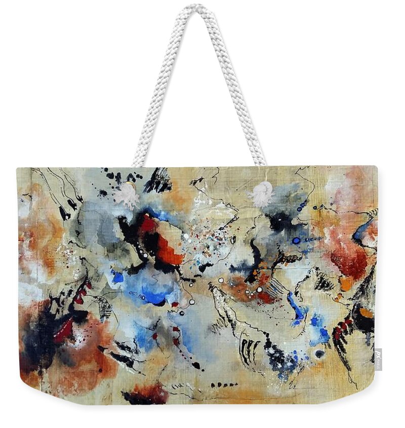 Papyruspainting Weekender Tote Bag featuring the painting Papyrus Painting No.3 by Wolfgang Schweizer