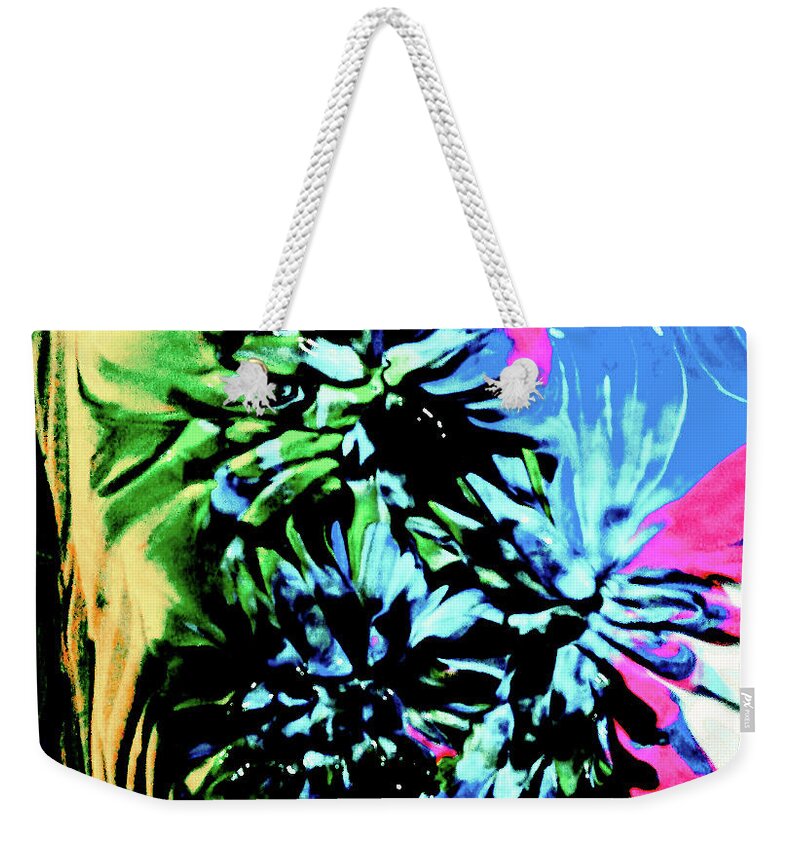 Flower Weekender Tote Bag featuring the painting Paradise Flower by Anna Adams