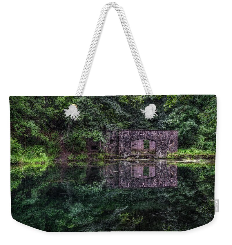 Paradise Springs Weekender Tote Bag featuring the photograph Paradise Reflections by Brad Bellisle