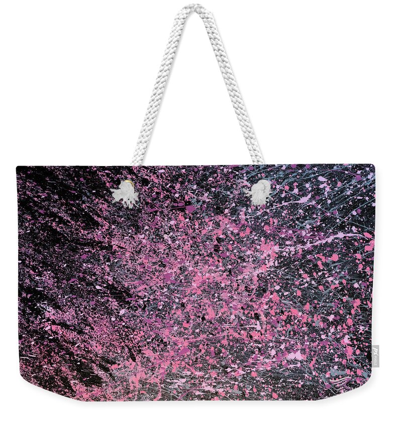 Abstract Weekender Tote Bag featuring the painting Paradox by Heather Meglasson Impact Artist