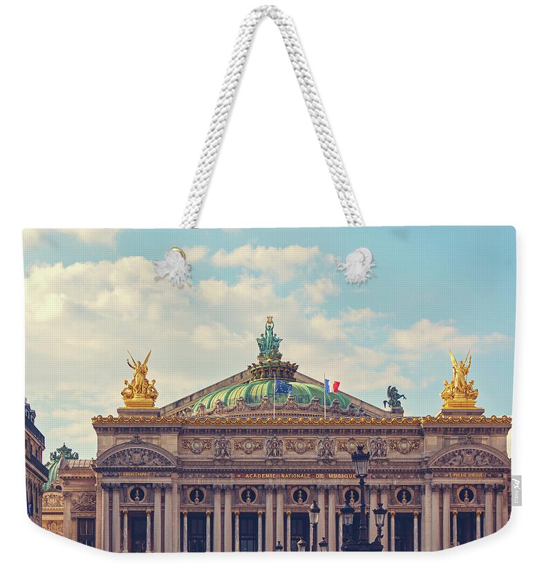 Palais Garnier Weekender Tote Bag featuring the photograph Paris Palais Garnier Opera House by Melanie Alexandra Price