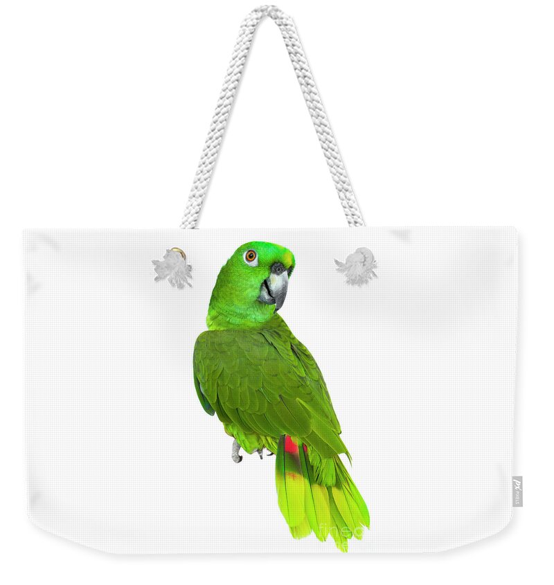 Birds Weekender Tote Bag featuring the photograph Parrot Joy by Renee Spade Photography