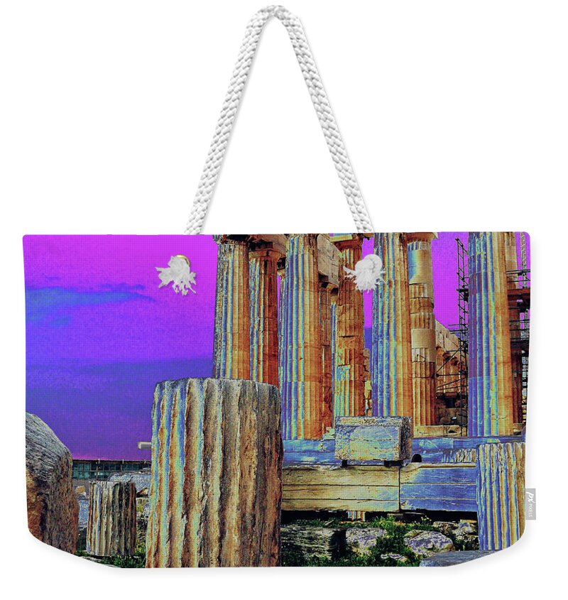 Parthenon Weekender Tote Bag featuring the photograph Parthenon by M Kathleen Warren