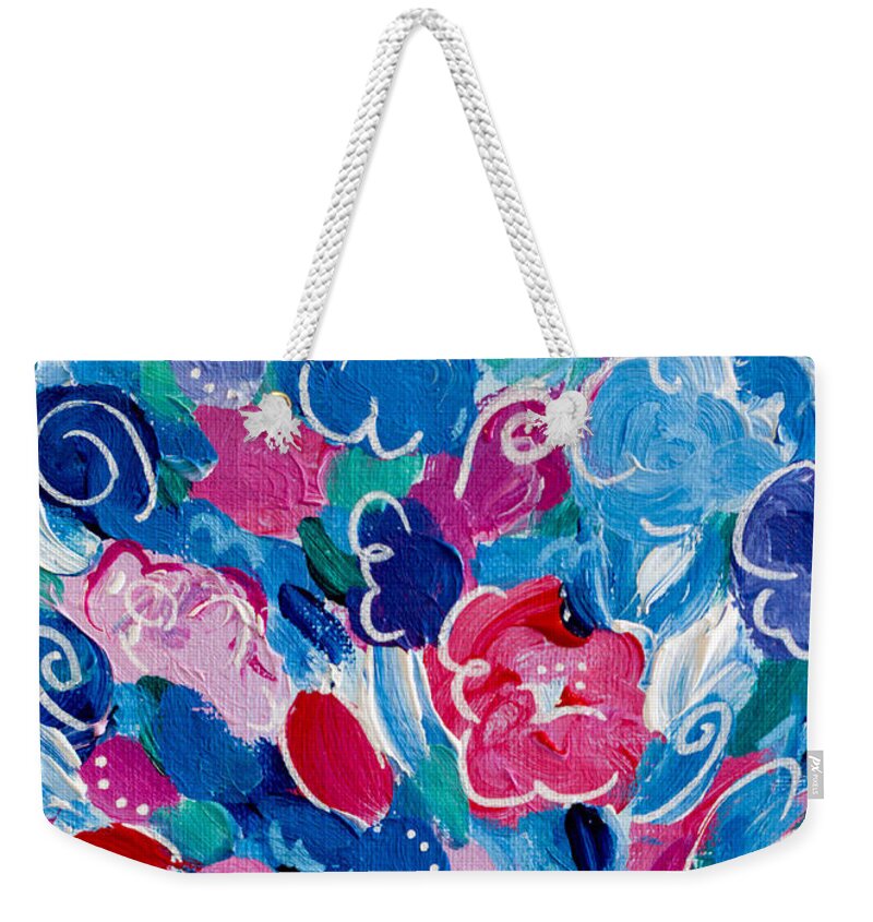 Peacock Weekender Tote Bag featuring the painting Party Animal by Beth Ann Scott