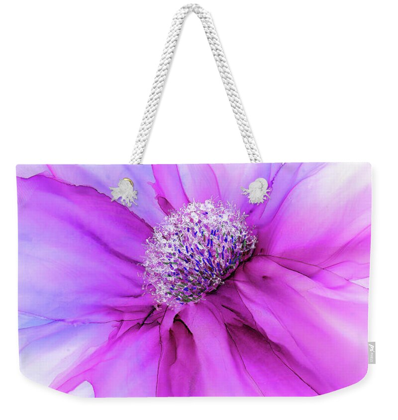 Flower Weekender Tote Bag featuring the painting Passion by Kimberly Deene Langlois