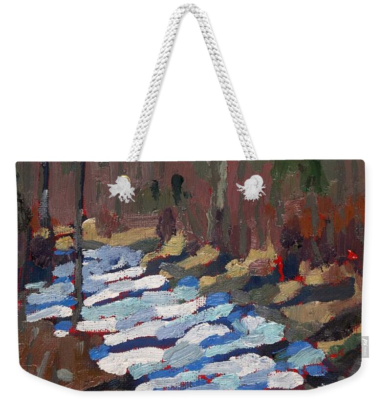 2494 Weekender Tote Bag featuring the painting Path Behind the PSW by Phil Chadwick