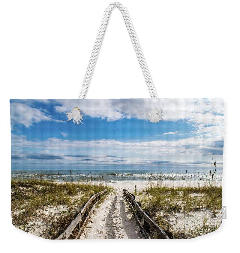 Path Weekender Tote Bag featuring the photograph Pathway to the Beach, Perdido Key, Florida by Beachtown Views
