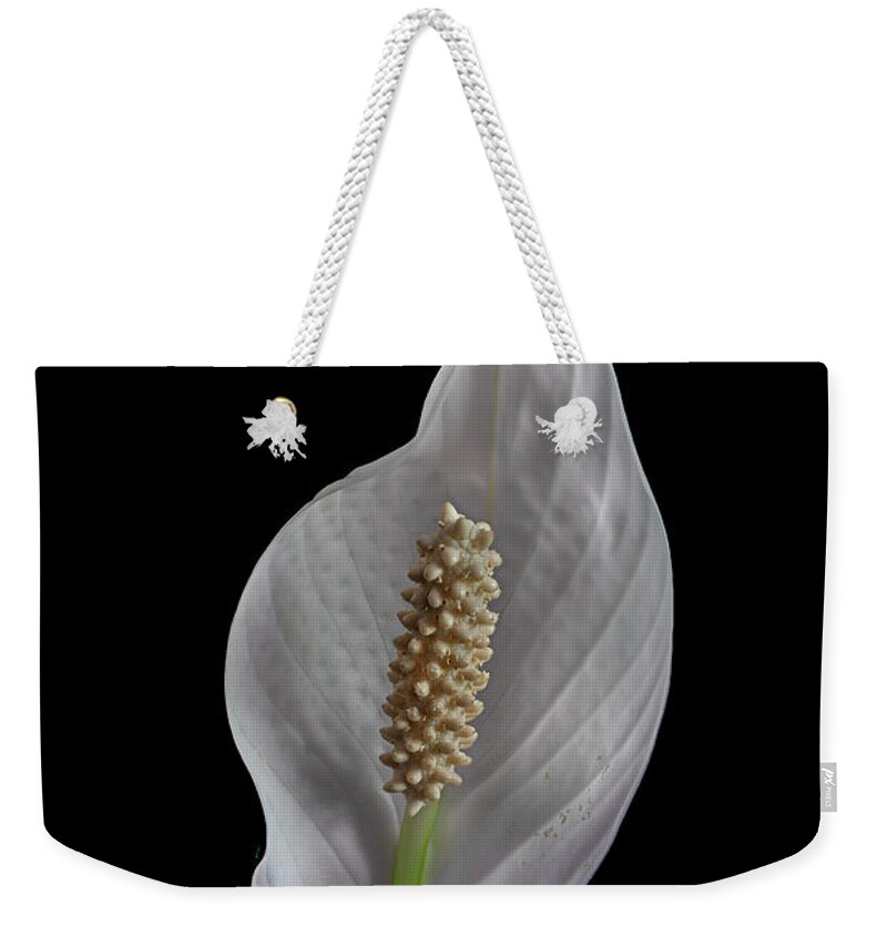 Peace Lily Weekender Tote Bag featuring the photograph Peace Lily 2 by Endre Balogh