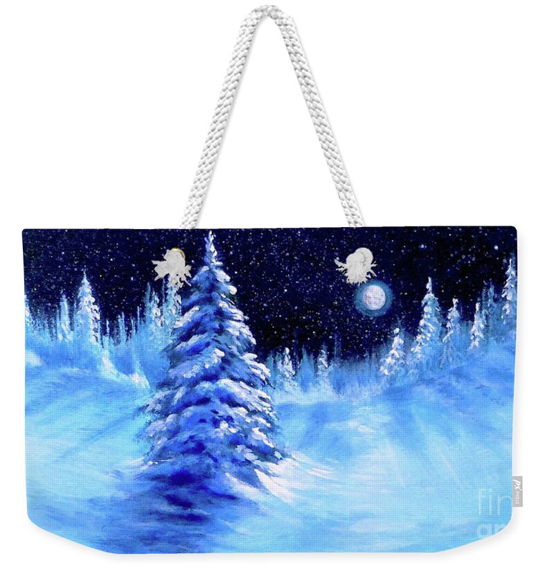 Christmas Weekender Tote Bag featuring the painting Peace on Earth by Anthony DiNicola