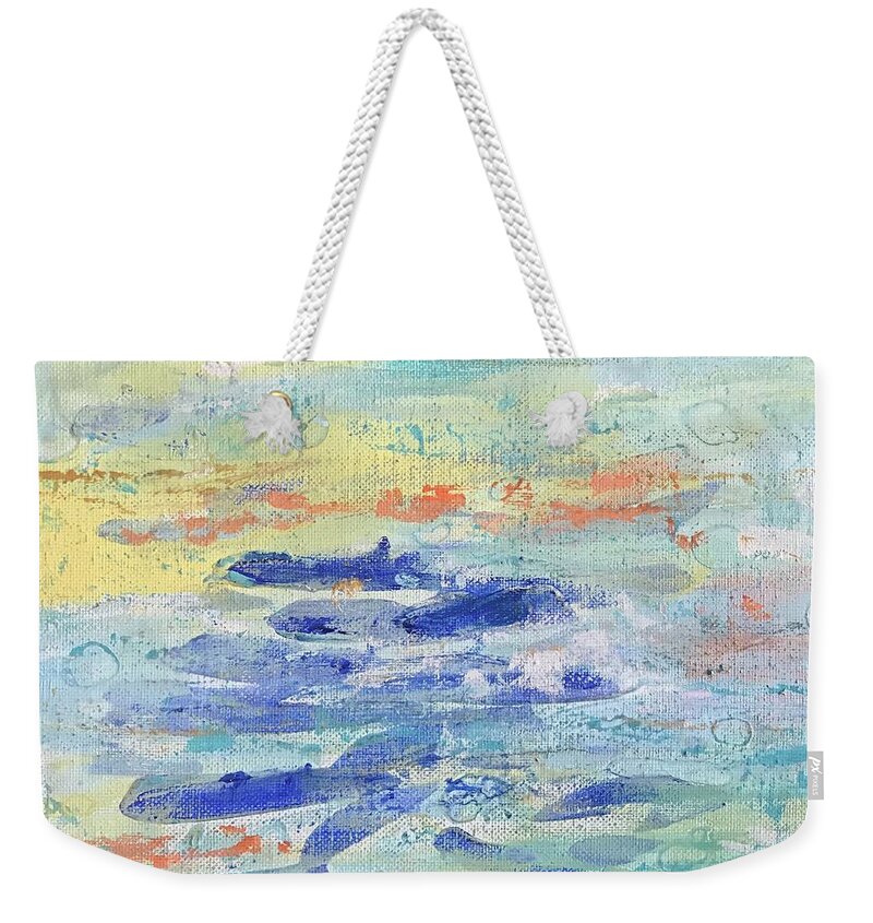 Beach Weekender Tote Bag featuring the painting Peaceful Afternoon by Medge Jaspan