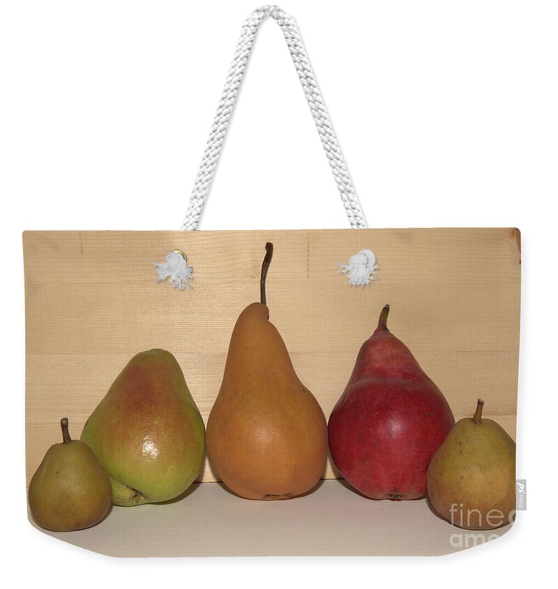 Pears Weekender Tote Bag featuring the photograph Pear Portrait by Kae Cheatham