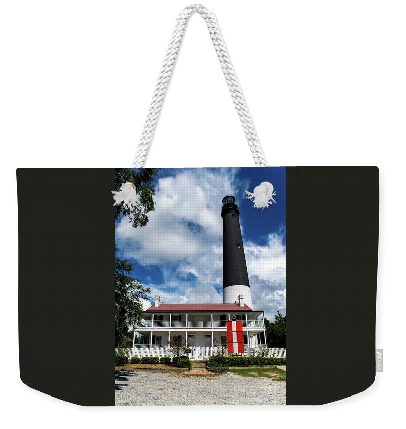 Pensacola Weekender Tote Bag featuring the photograph Pensacola Florida Lighthouse by Beachtown Views